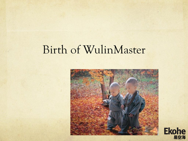 Birth of WulinMaster
