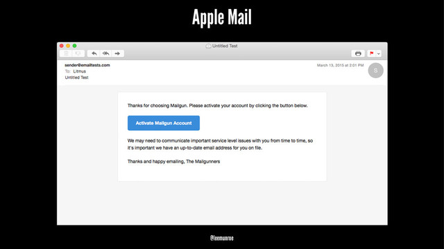 Apple Mail
@leemunroe
