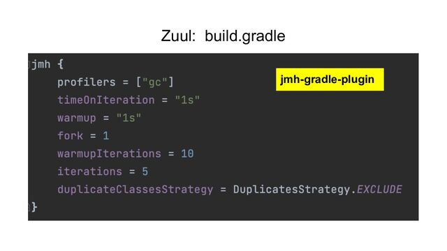 Zuul: build.gradle
jmh-gradle-plugin
