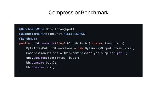 CompressionBenchmark
