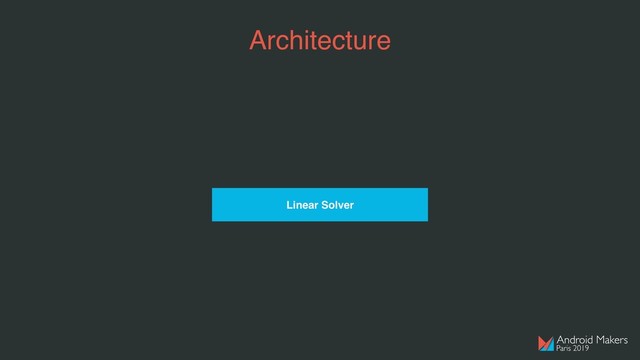 Architecture
Linear Solver
