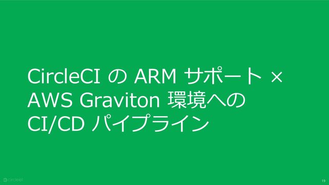 19
CircleCI の ARM サポート ×
AWS Graviton 環境への
CI/CD パイプライン

