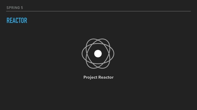 SPRING 5
REACTOR
Project Reactor
