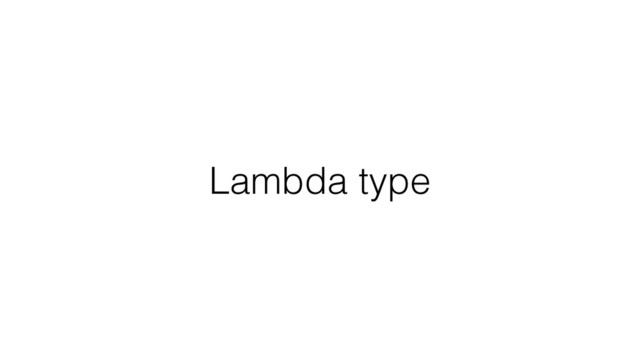 Lambda type
