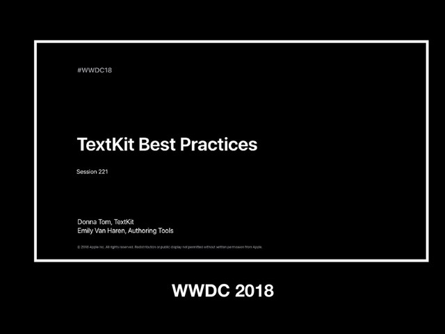 WWDC 2018
