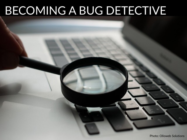 Photo: Olloweb Solutions
BECOMING A BUG DETECTIVE
