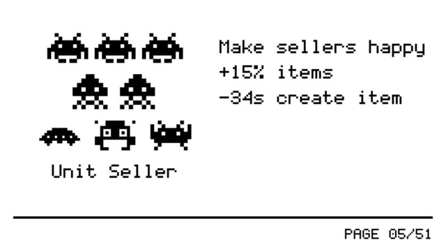 PAGE 05/51
Unit Seller
Make sellers happy
+15% items
-34s create item
