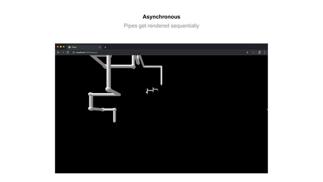 Asynchronous
Pipes get rendered sequentially
