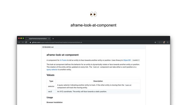 aframe-look-at-component
