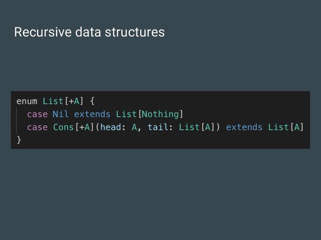 Recursive data structures
