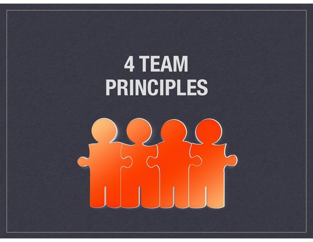 4 TEAM
PRINCIPLES
