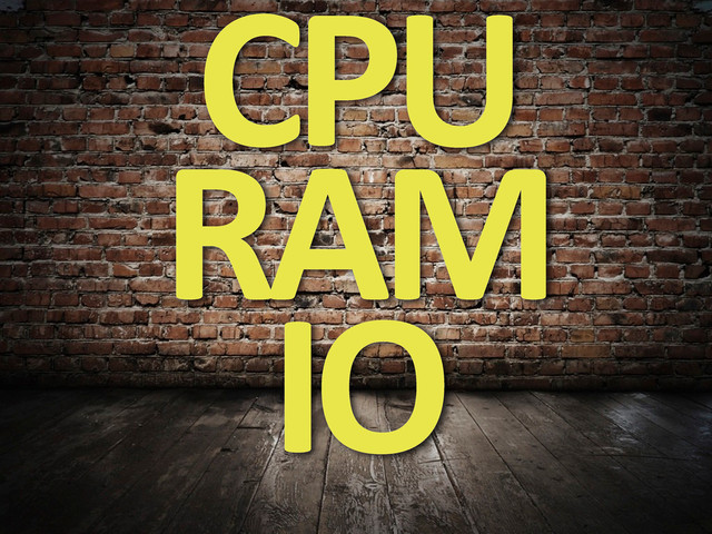CPU
RAM
IO
