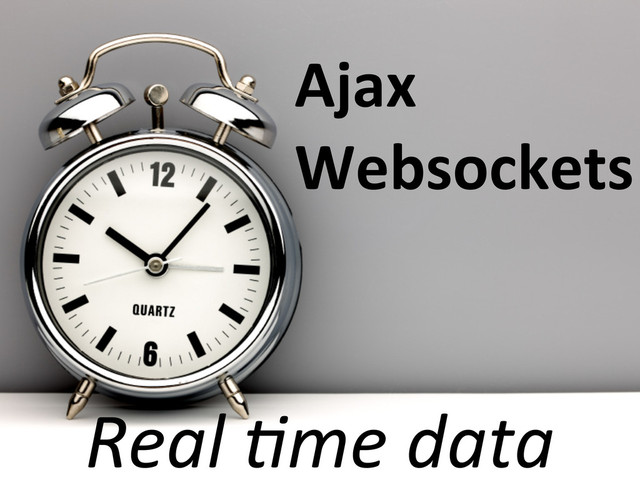 Real	  /me	  data
Ajax
Websockets
