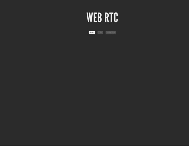 WEB RTC
Start Call Hang Up

