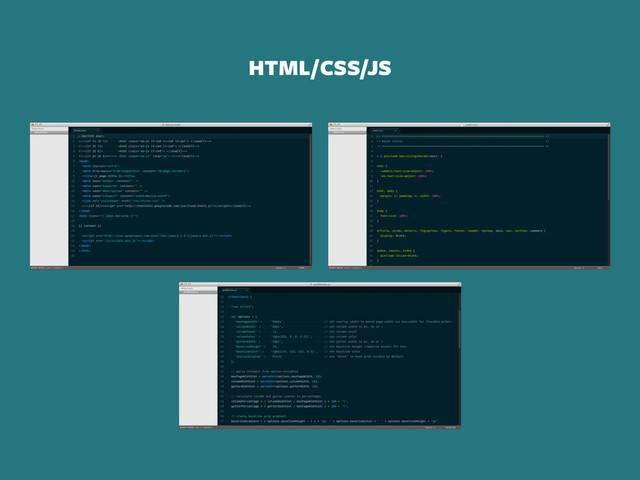 HTML/CSS/JS
