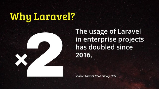 Why Laravel?
2016

