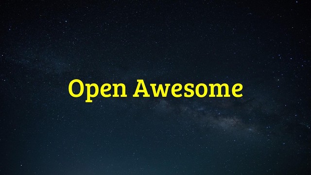 Open Awesome
