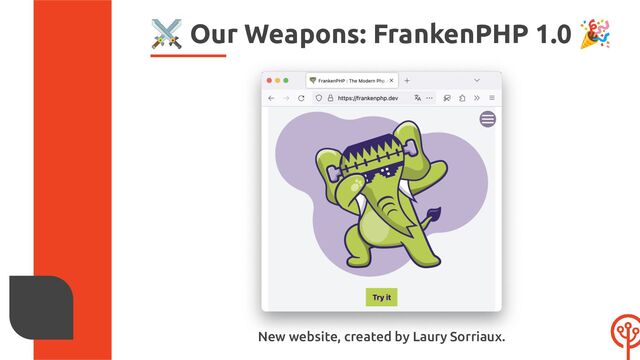 ⚔ Our Weapons: FrankenPHP 1.0 🎉
New website, created by Laury Sorriaux.
