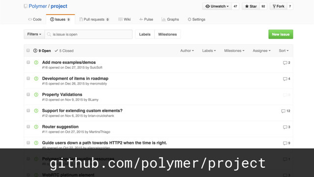 github.com/polymer/project
