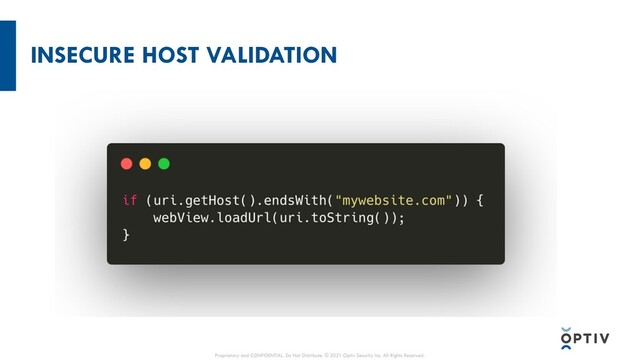 INSECURE HOST VALIDATION
