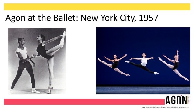 Copyright Jessica Burlingame & Agon Advisors, 2018. All rights reserved.
Agon at the Ballet: New York City, 1957
