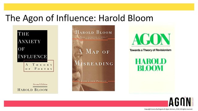 Copyright Jessica Burlingame & Agon Advisors, 2018. All rights reserved.
The Agon of Influence: Harold Bloom
