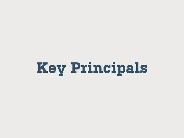 Key Principals
