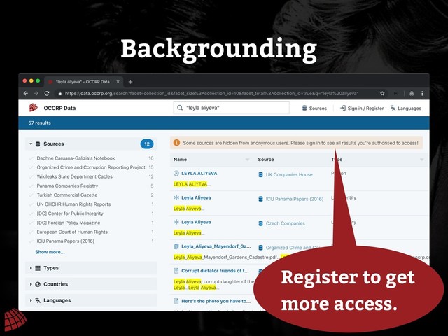 Backgrounding
Register to get
more access.
