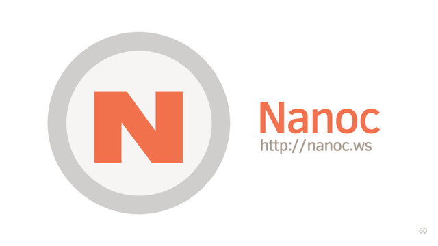 60
http://nanoc.ws
Nanoc
