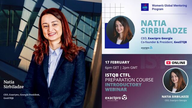 exactpro.com
5 BUILD SOFTWARE TO TEST SOFTWARE
5
Natia
Sirbiladze
CEO, Exactpro, Georgia President,
GeoSTQB
