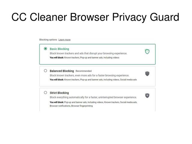 CC Cleaner Browser Privacy Guard
