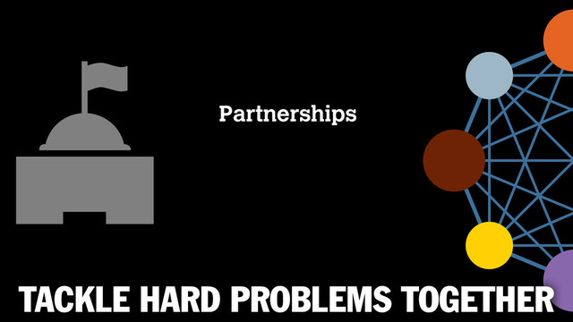 TACKLE HARD PROBLEMS TOGETHER
Partnerships

