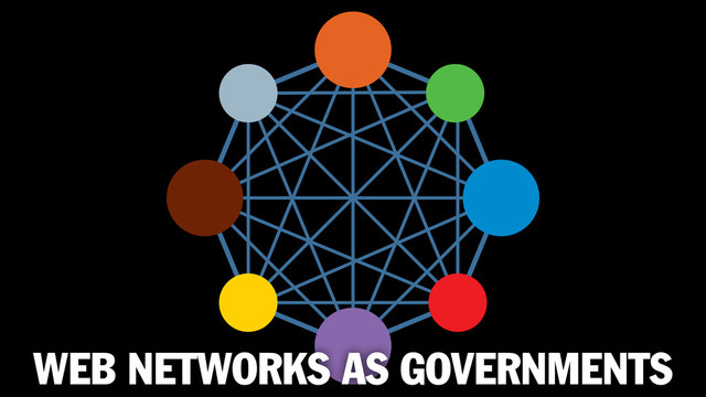 WEB NETWORKS AS GOVERNMENTS
