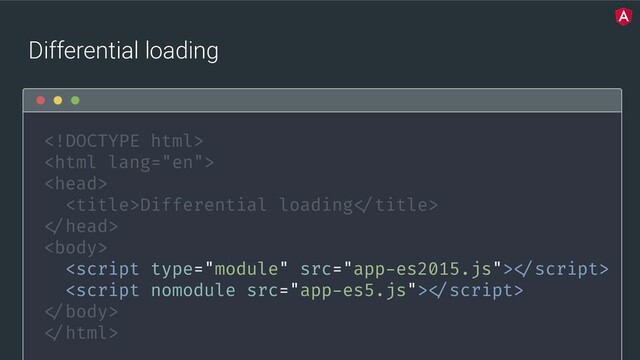 @yourtwitter
Differential loading



Differential loading 


 
 


