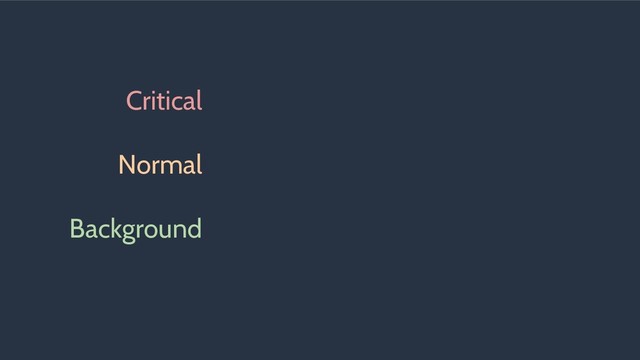 Critical
Normal
Background
