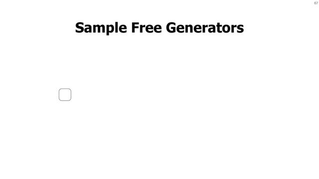 67
Sample Free Generators
