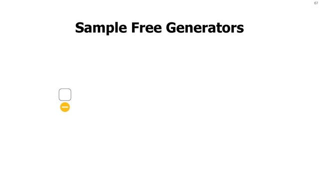 67
Sample Free Generators
