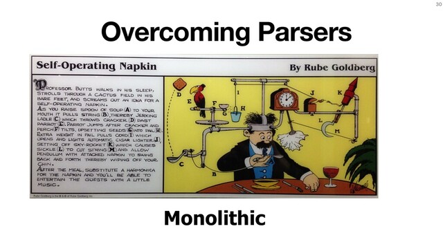30
Monolithic
Overcoming Parsers
