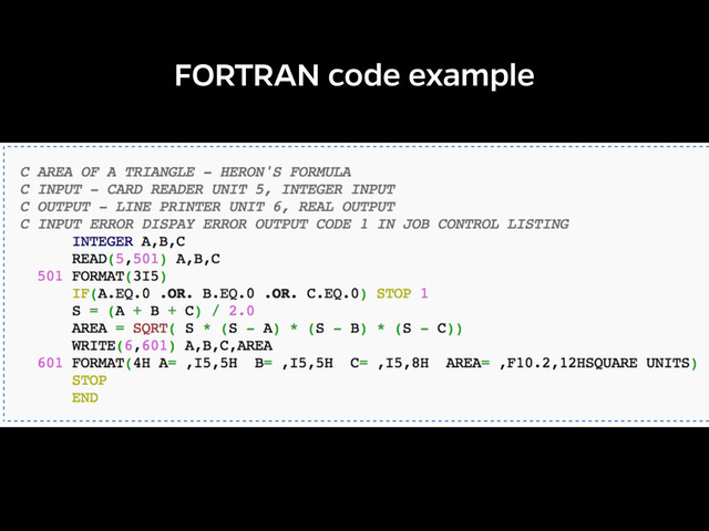 FORTRAN code example
