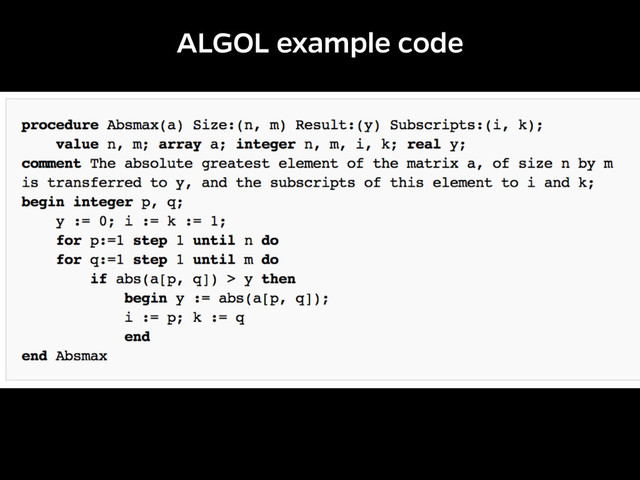 ALGOL example code
