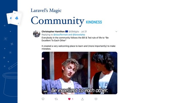 Community KINDNESS
Laravel’s Magic
