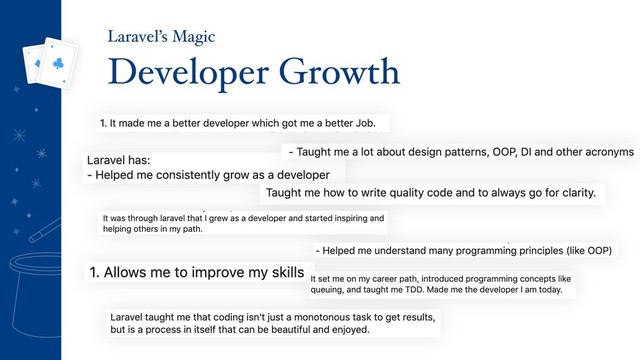 Developer Growth
Laravel’s Magic
