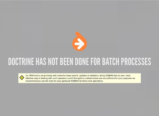 DOCTRINE HAS NOT BEEN DONE FOR BATCH PROCESSES
DOCTRINE HAS NOT BEEN DONE FOR BATCH PROCESSES
