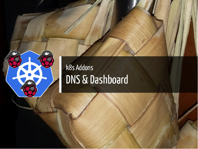 k8s Addons
DNS & Dashboard
8 / 37
