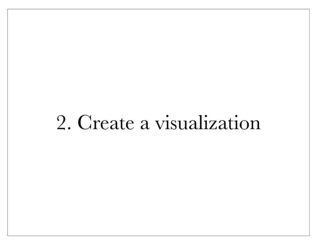 2. Create a visualization
