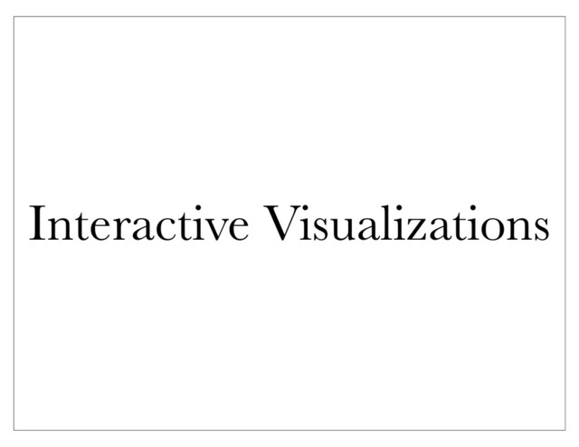 Interactive Visualizations
