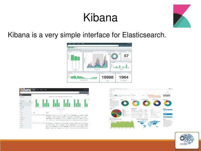 Kibana
Kibana is a very simple interface for Elasticsearch.
