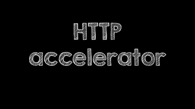 HTTP
accelerator
