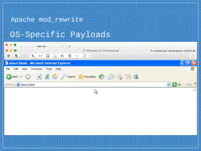 Apache mod_rewrite
OS-Specific Payloads

