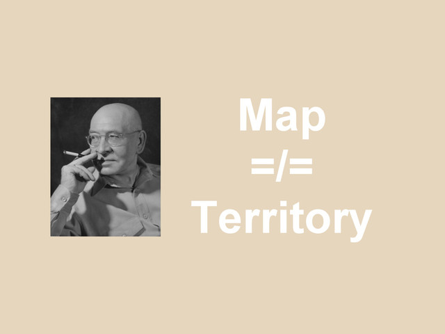 Map
=/=
Territory
